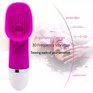 Rechargeable Rose Clitoral Tongue Licking Vibrator for Women with 9 Powerful Licking and Vibrating Modes G-spot Nipple Stimulato Rechargeable Rose Clitoral Tongue Licking Vibrator for Women with 9 Powerful Licking and Vibrating Modes G-spot Nipple Stimulato
