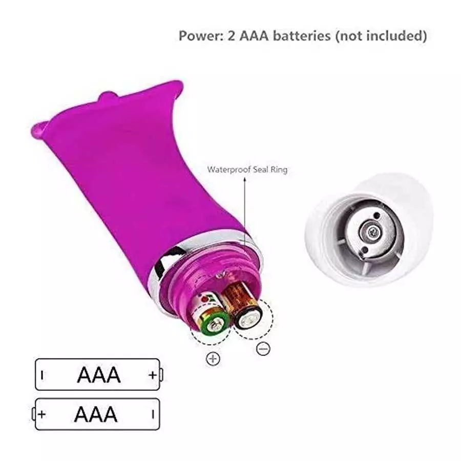 Rechargeable Rose Clitoral Tongue Licking Vibrator for Women with 9 Powerful Licking and Vibrating Modes G-spot Nipple Stimulato