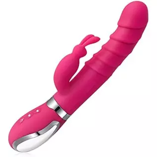Rabbit Rose Toy Vibrator for Women - Bunny Ears for Clitoris G spot Stimulation,Waterproof Dildo Vibrator with 7 Powerful Vibrat