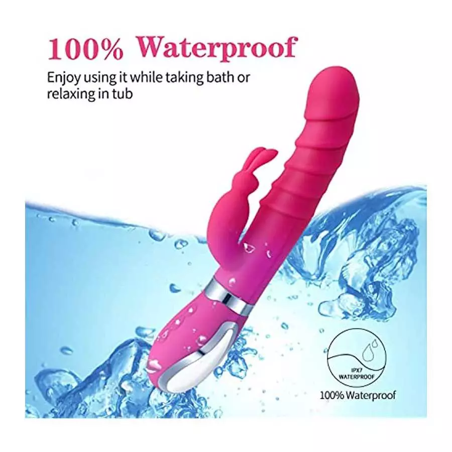 Rabbit Rose Toy Vibrator for Women - Bunny Ears for Clitoris G spot Stimulation,Waterproof Dildo Vibrator with 7 Powerful Vibrat