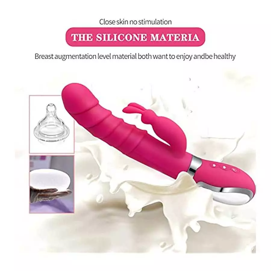 Rabbit Rose Toy Vibrator for Women - Bunny Ears for Clitoris G spot Stimulation,Waterproof Dildo Vibrator with 7 Powerful Vibrat