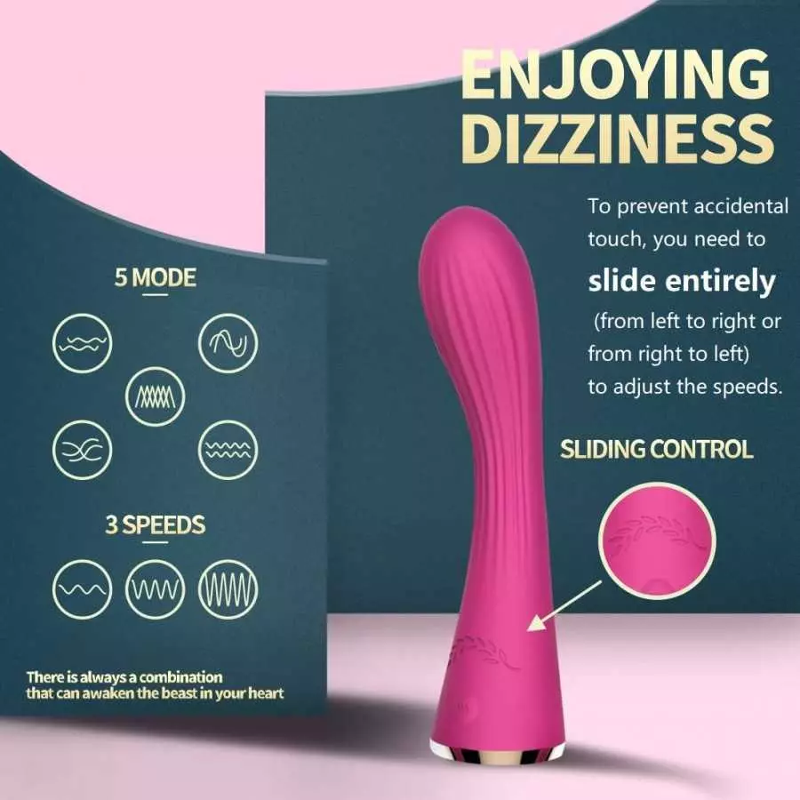 PuLaiSenTe Crystal Clitoral Vibrator 2.0,Clitoris Tongue Shaped Stimulator for Women,Slide Speed Control with 15 Vibrations,Mini