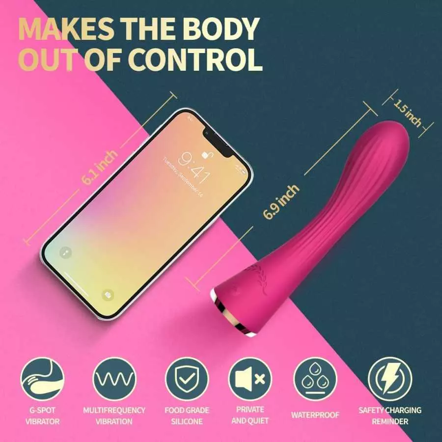 PuLaiSenTe Crystal Clitoral Vibrator 2.0,Clitoris Tongue Shaped Stimulator for Women,Slide Speed Control with 15 Vibrations,Mini