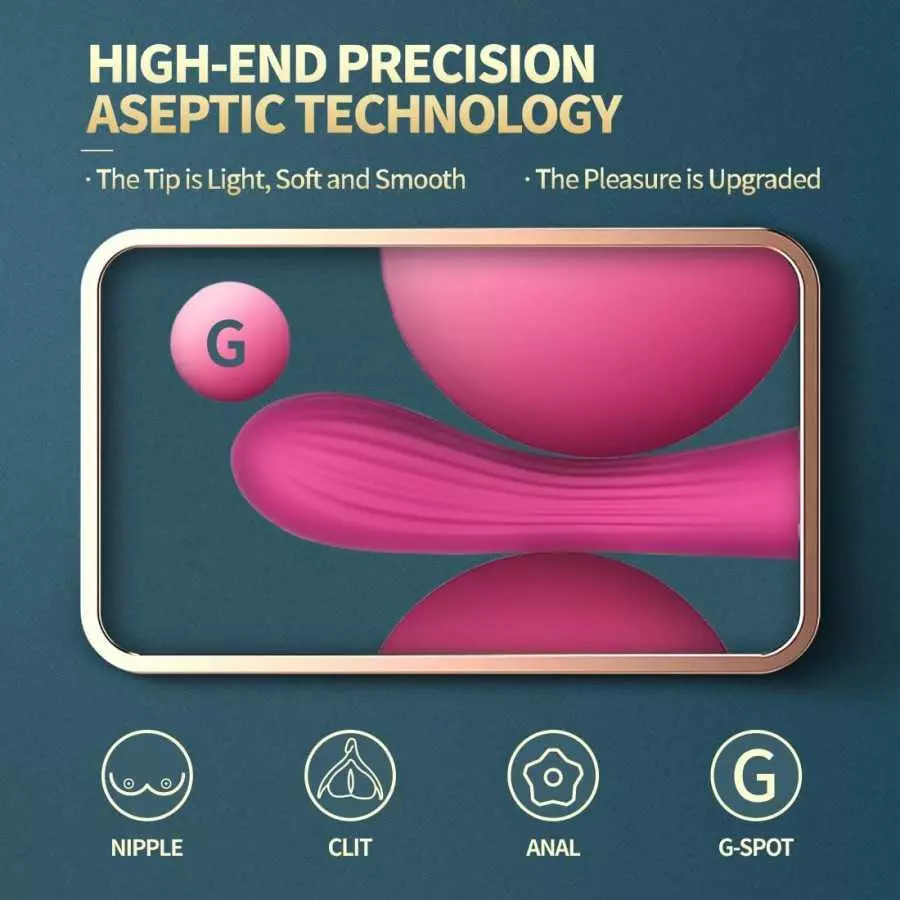 PuLaiSenTe Crystal Clitoral Vibrator 2.0,Clitoris Tongue Shaped Stimulator for Women,Slide Speed Control with 15 Vibrations,Mini