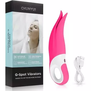 CHUNYUI Clitoris Vibrator for Clitoris Stimulation, High-Speed Licking Low Noise Clit/Nipples Stimulator G Spot Vibrator with 10 CHUNYUI Clitoris Vibrator for Clitoris Stimulation, High-Speed Licking Low Noise Clit/Nipples Stimulator G Spot Vibrator with 10