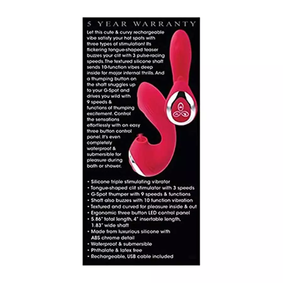 Adam & Eve Eve's Clit Loving Thumper Vibe - Red