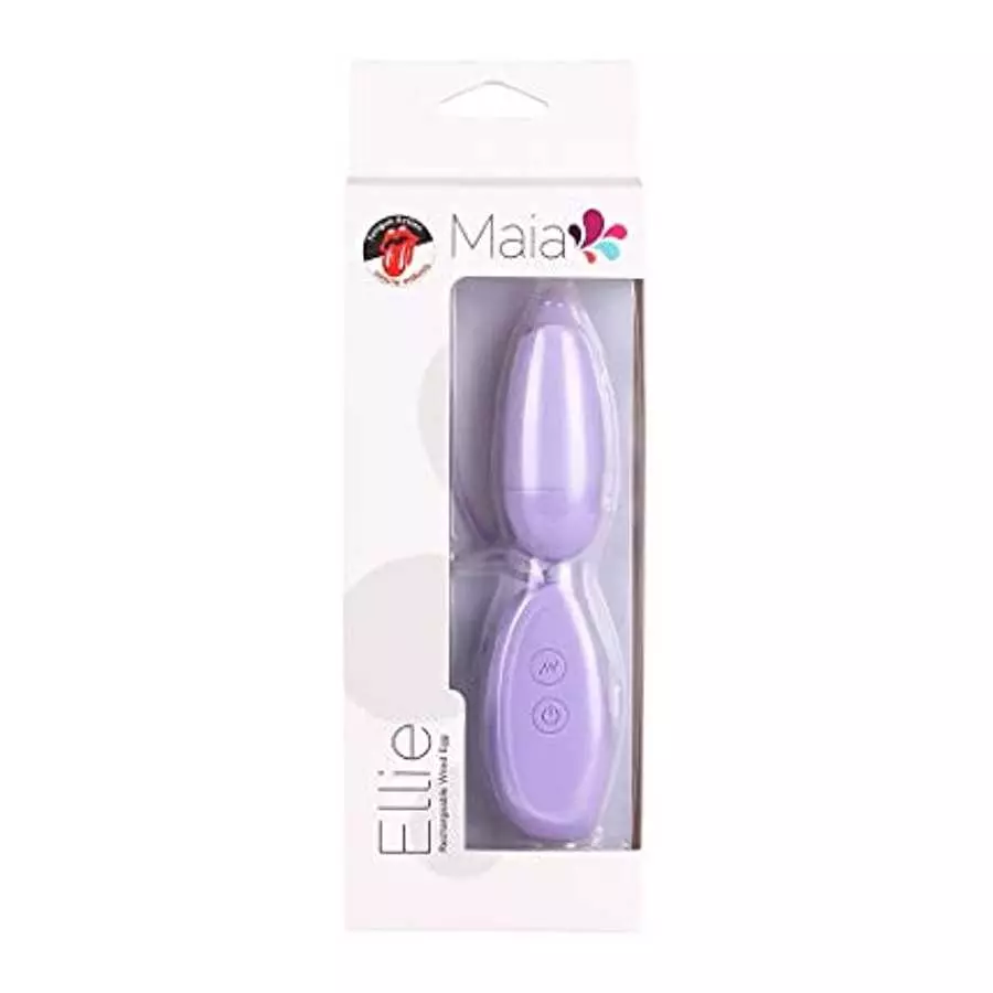 Ellie 10-Function Super Charged USB Rechargeable Tongue Action Wired Bullet Vibrator - Light Purple