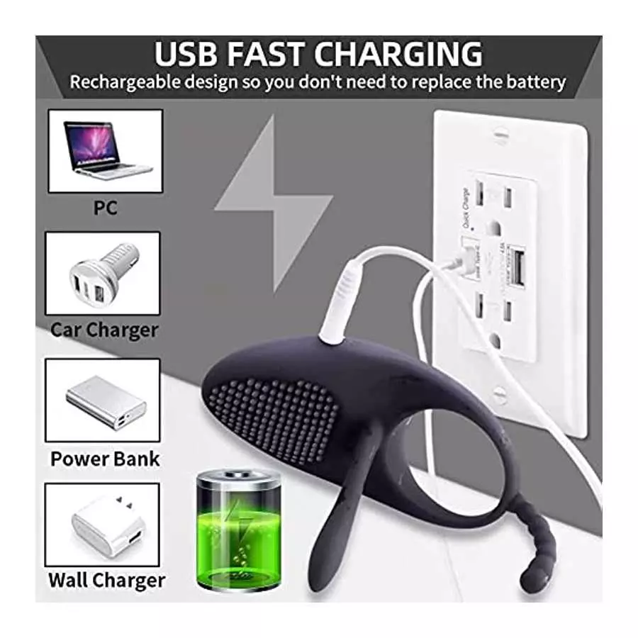 Rechargeable Clitoral G-spot Vibrator, 10 Vibration Modes Dildo Vibrator Clitoral Stimulator Longer Harder Stronger Erection Enh