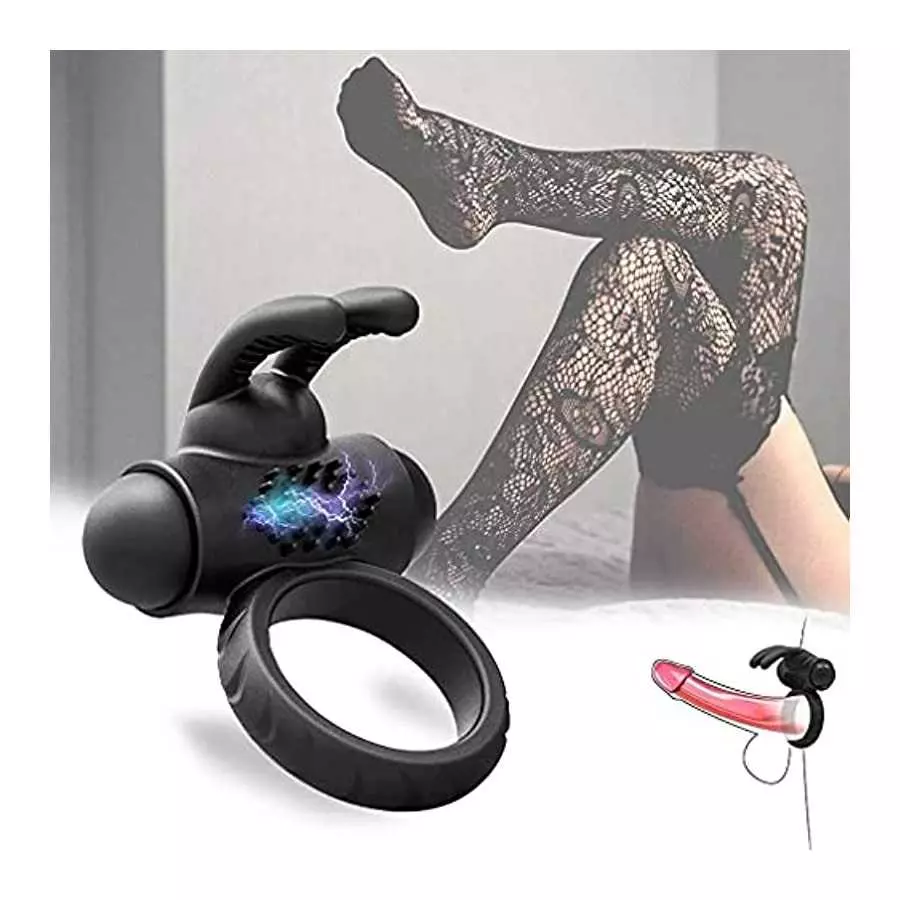 Couples Vibrator for Penis and Clitoral Stimulation Sex Toys - Cock Ring Vibrator with 9 Powerful Vibrations, Wireless Remote Co