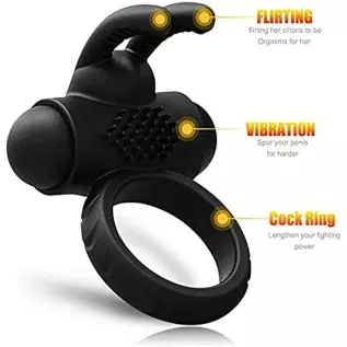 Couples Vibrator for Penis and Clitoral Stimulation Sex Toys - Cock Ring Vibrator with 9 Powerful Vibrations, Wireless Remote Co Couples Vibrator for Penis and Clitoral Stimulation Sex Toys - Cock Ring Vibrator with 9 Powerful Vibrations, Wireless Remote Co