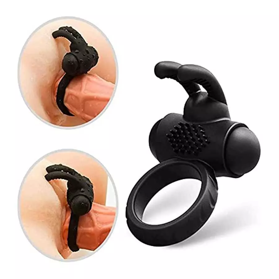 Couples Vibrator for Penis and Clitoral Stimulation Sex Toys - Cock Ring Vibrator with 9 Powerful Vibrations, Wireless Remote Co