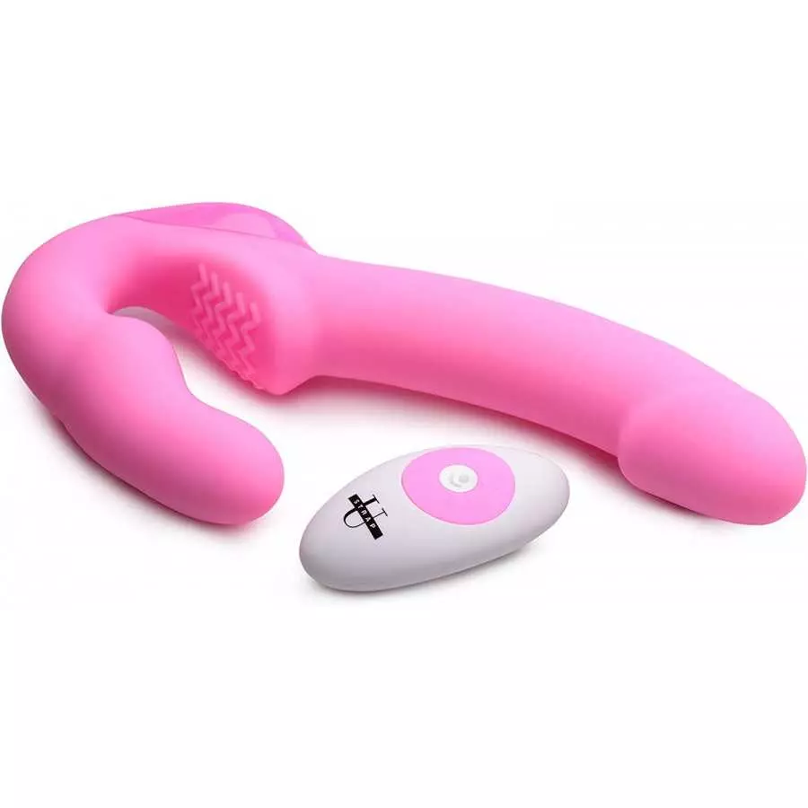 Strap U Urge Silicone Strapless Strap On with Remote, Pink (AF706)
