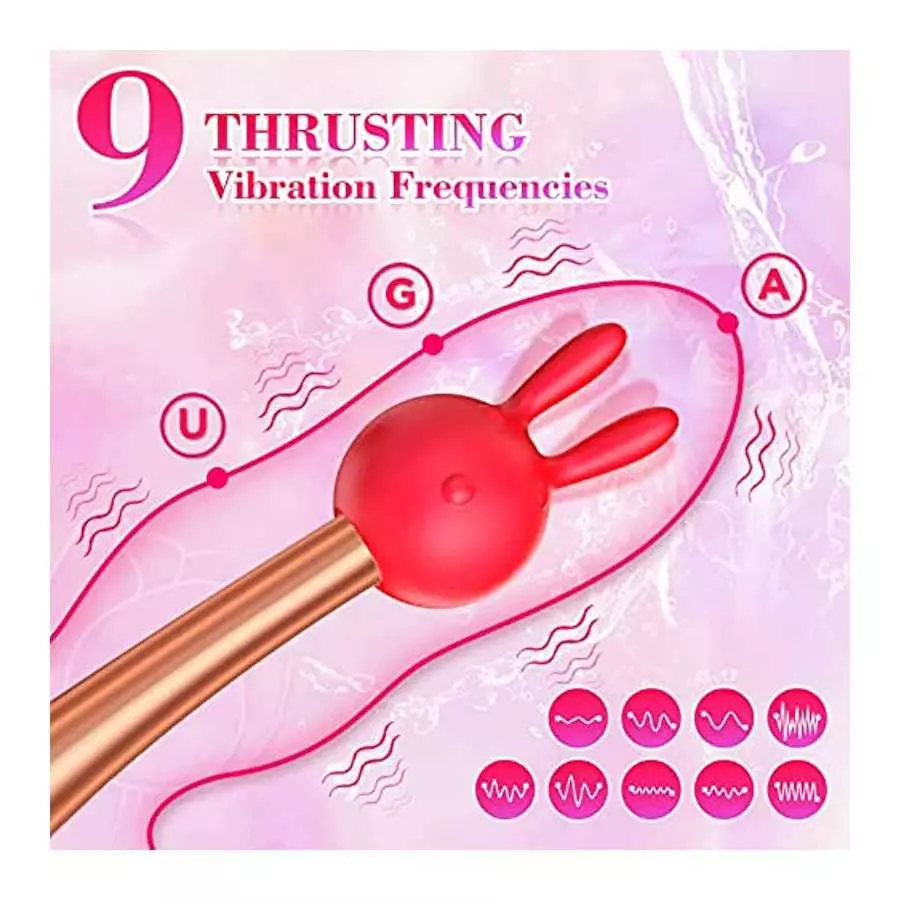 Rose Sex Toy for Womens，2 in 1 and 9 Vibration Modes, Thrusting Rose Vibritator Clitoral Nipple Vibrators Adult Sex，Nipple Sucke
