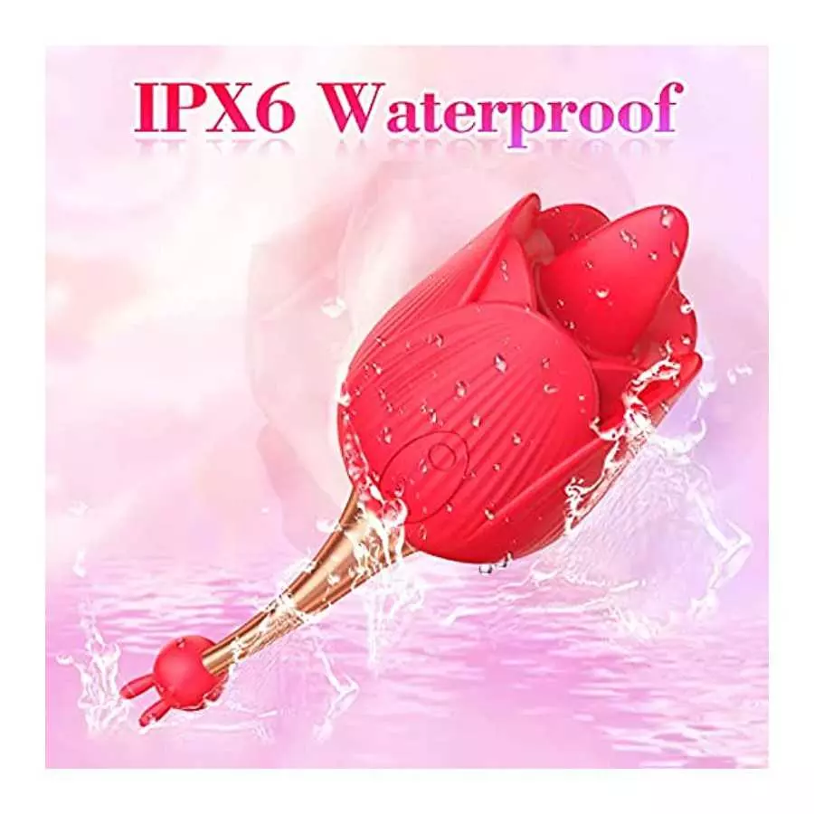 Rose Sex Toy for Womens，2 in 1 and 9 Vibration Modes, Thrusting Rose Vibritator Clitoral Nipple Vibrators Adult Sex，Nipple Sucke