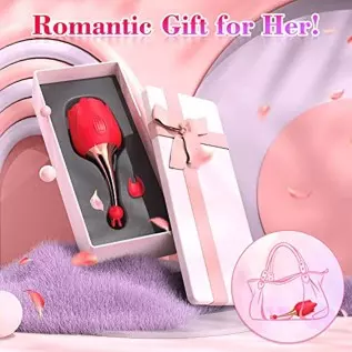 Rose Sex Toy for Womens,2 in 1 and 9 Vibration Modes, Thrusting Rose Vibritator Clitoral Nipple Vibrators Adult Sex,Nipple Sucke Rose Sex Toy for Womens,2 in 1 and 9 Vibration Modes, Thrusting Rose Vibritator Clitoral Nipple Vibrators Adult Sex,Nipple Sucke