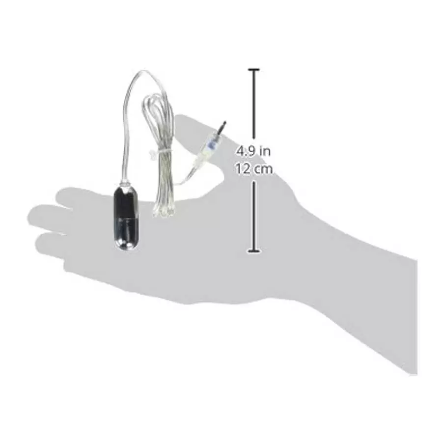 CalExotics Sterling Collection - Mini Wired Bullet Egg Vibrator - Sex Toys for Couples - Adult Vibe Massager - Silver - 1.5 Inch