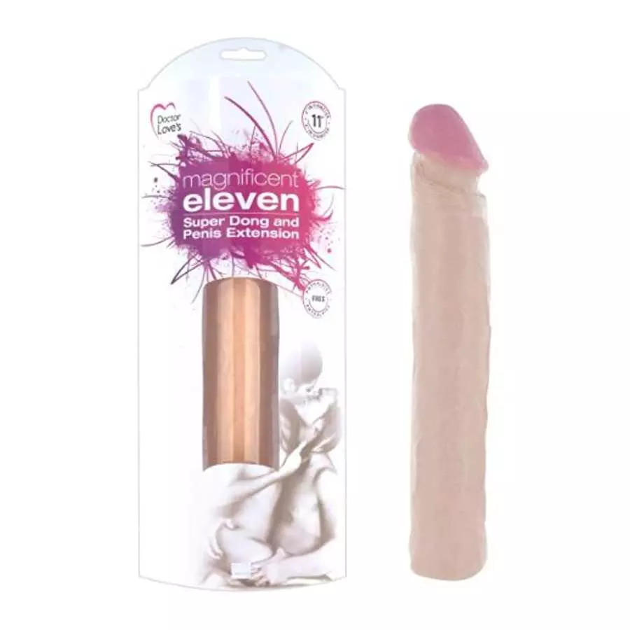 Doctor Love's Magnificent Eleven Super Dong and Penis Extension, 11"x 2" Diameter, 0.81 Pound