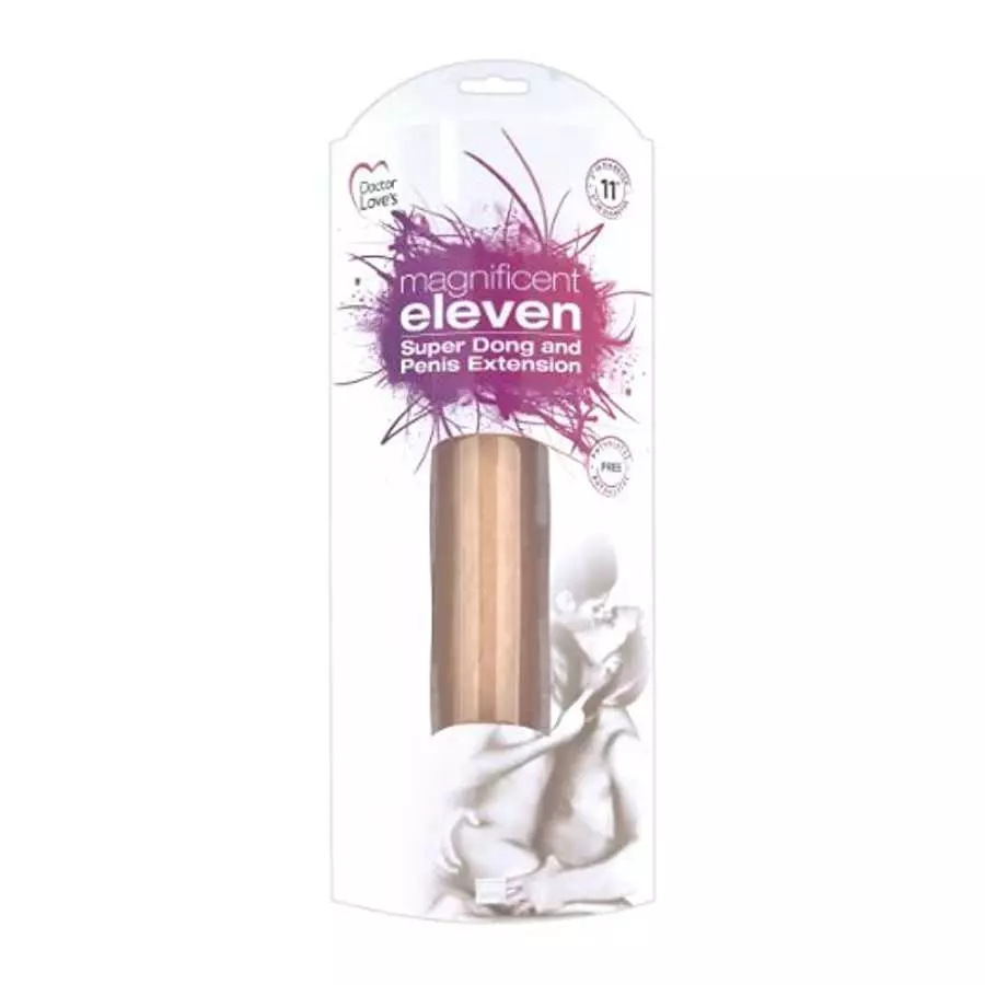 Doctor Love's Magnificent Eleven Super Dong and Penis Extension, 11"x 2" Diameter, 0.81 Pound