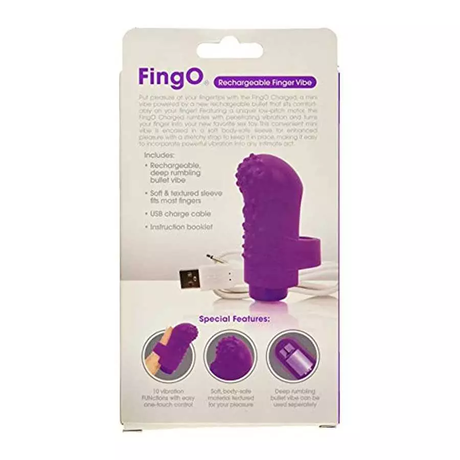 Screaming O Charged Fingo Vooom Mini Vibe, Purple (AFNG-PU)
