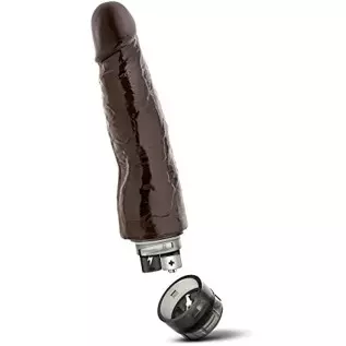 Dr. Skin Cock Vibe - 8 Inch Soft Realistic Vibrating Dildo - Multi Speed Flexible Vibrator - Brown