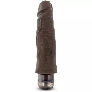 Dr. Skin Cock Vibe - 8 Inch Soft Realistic Vibrating Dildo - Multi Speed Flexible Vibrator - Brown