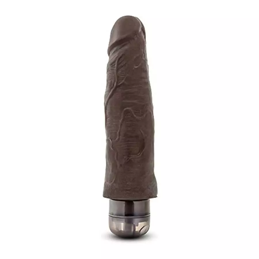Dr. Skin Cock Vibe - 8 Inch Soft Realistic Vibrating Dildo - Multi Speed Flexible Vibrator - Brown