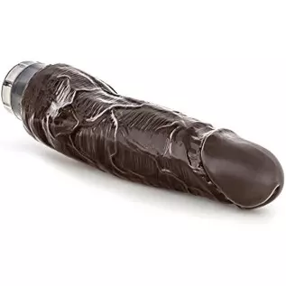 Dr. Skin Cock Vibe - 8 Inch Soft Realistic Vibrating Dildo - Multi Speed Flexible Vibrator - Brown