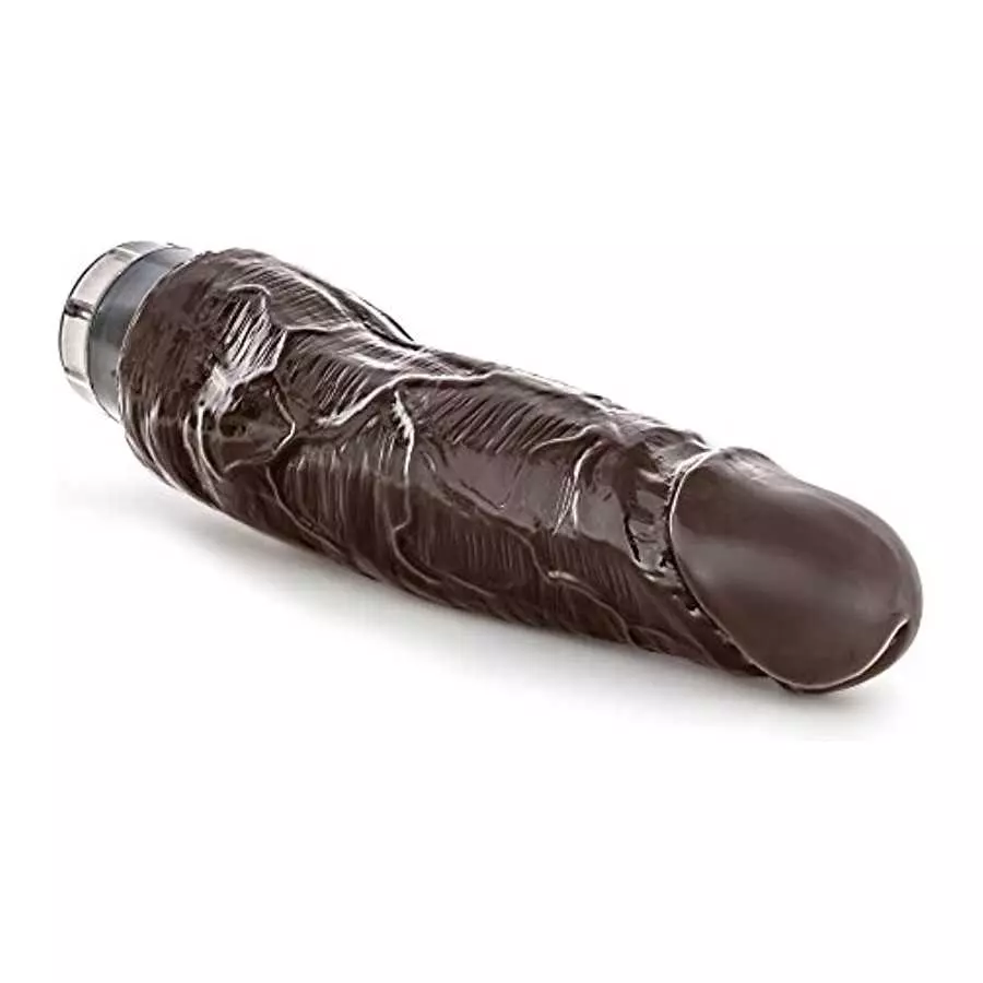 Dr. Skin Cock Vibe - 8 Inch Soft Realistic Vibrating Dildo - Multi Speed Flexible Vibrator - Brown