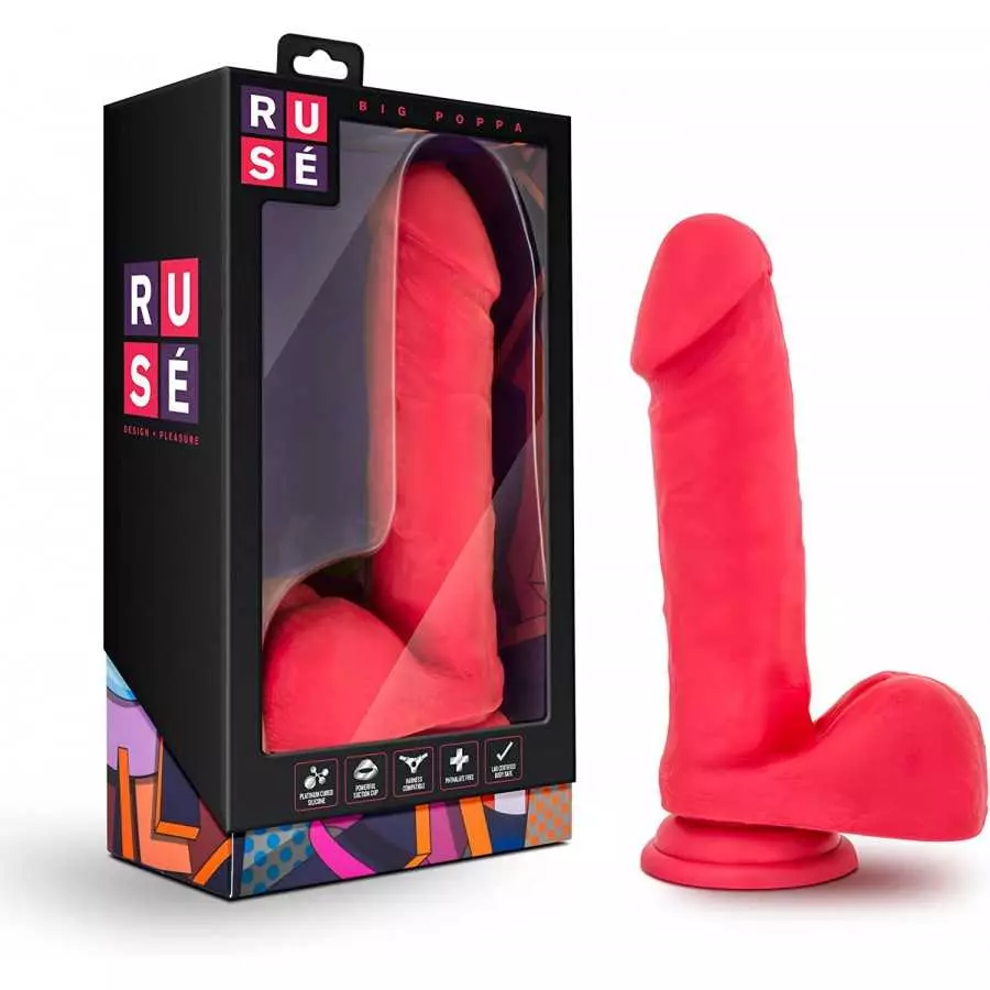 Blush Ruse Big Poppa - 8” Realistic Dildo Premium Puria Platinum Cured Silicone - 2” Thick - Luxury UltraSilk Smooth - Strap On Blush Ruse Big Poppa - 8” Realistic Dildo Premium Puria Platinum Cured Silicone - 2” Thick - Luxury UltraSilk Smooth - Strap On