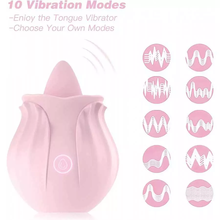 Rose Sex Stimulator for Women Rose Sex Toy for Women Clitoral Sucking and Licking Stimulator G-Spot Vibrator with 10 Modes Adult