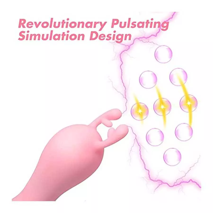 SHARP GUARD 3 in 1 Clitoral Stimulator Tongue Licking / Thrusting Dildo Rabbit Vibrator for Women, Adult Sensory Toys G Spot Sex