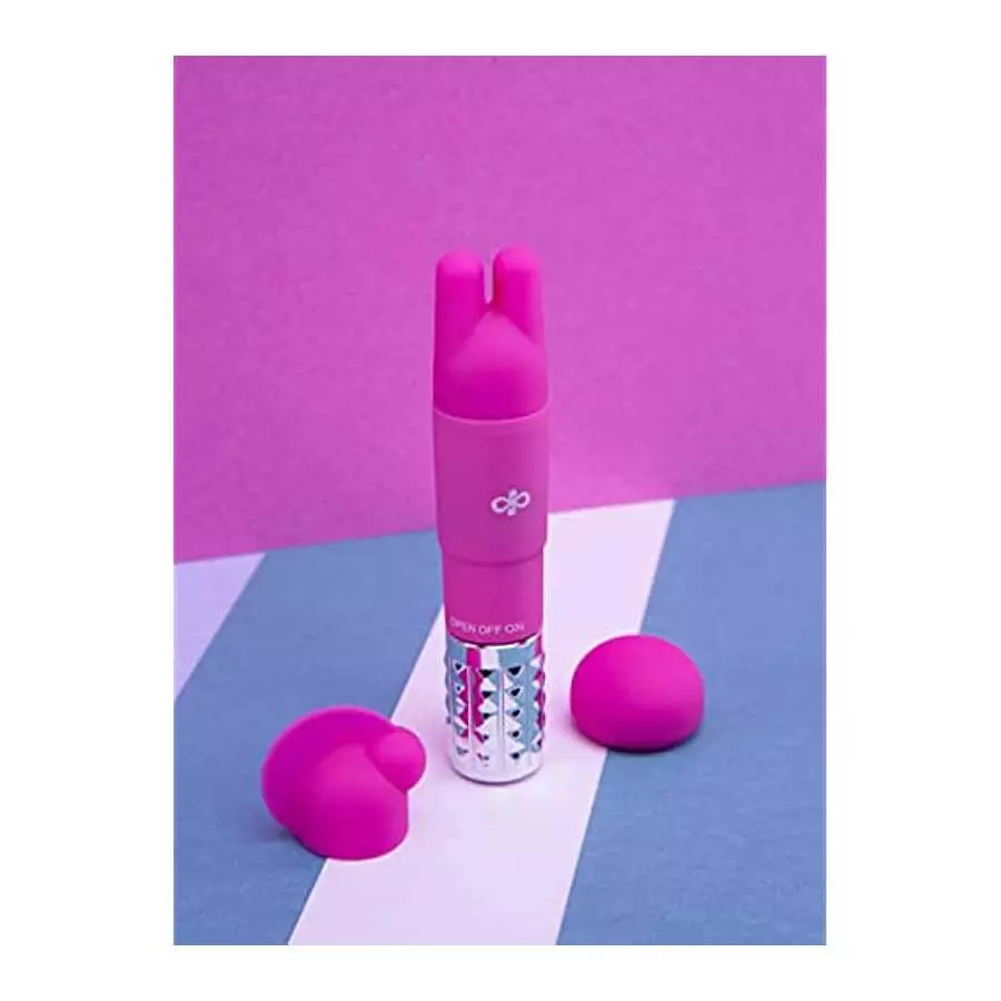 Rose Revitalize Massage Kit - Massager, Clitoral, External Massager Vibrator - 3 Ultrasilk Smooth Puria Silicone Attachments for