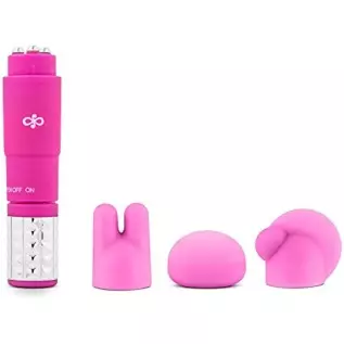 Rose Revitalize Massage Kit - Massager, Clitoral, External Massager Vibrator - 3 Ultrasilk Smooth Puria Silicone Attachments for