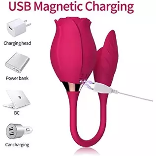 The Rose Toy for Women - Rose Vibrator, Rose Lick Sucking Toy, Clitorial Suction Toy for Women, Rose Vibrant Licker G-spot Massa