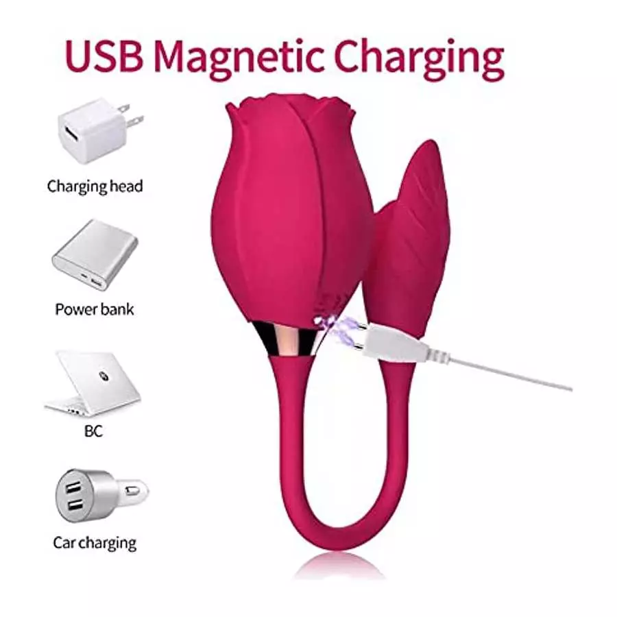 The Rose Toy for Women - Rose Vibrator, Rose Lick Sucking Toy, Clitorial Suction Toy for Women, Rose Vibrant Licker G-spot Massa