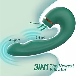 3 in 1 Vagina Clitoris Sucking Vibrator Female Masturbation Clitoral Excitement Orgasm Sex Toys for Women 10 Speeds Strong G Spo