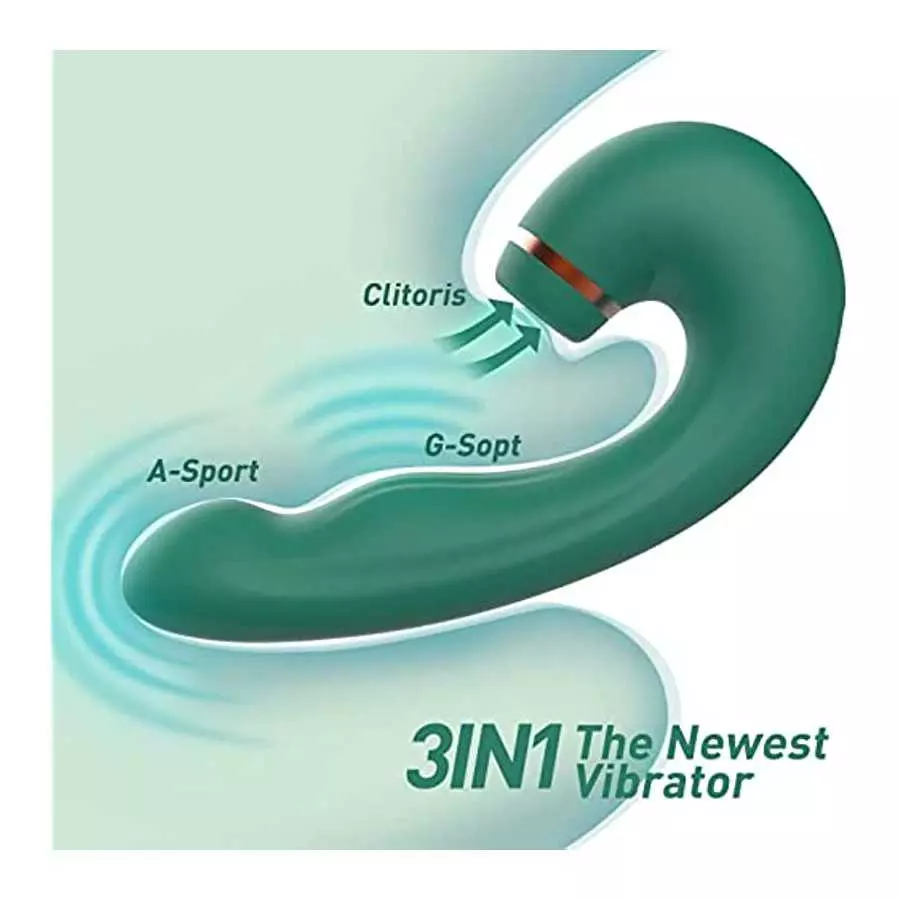 3 in 1 Vagina Clitoris Sucking Vibrator Female Masturbation Clitoral Excitement Orgasm Sex Toys for Women 10 Speeds Strong G Spo