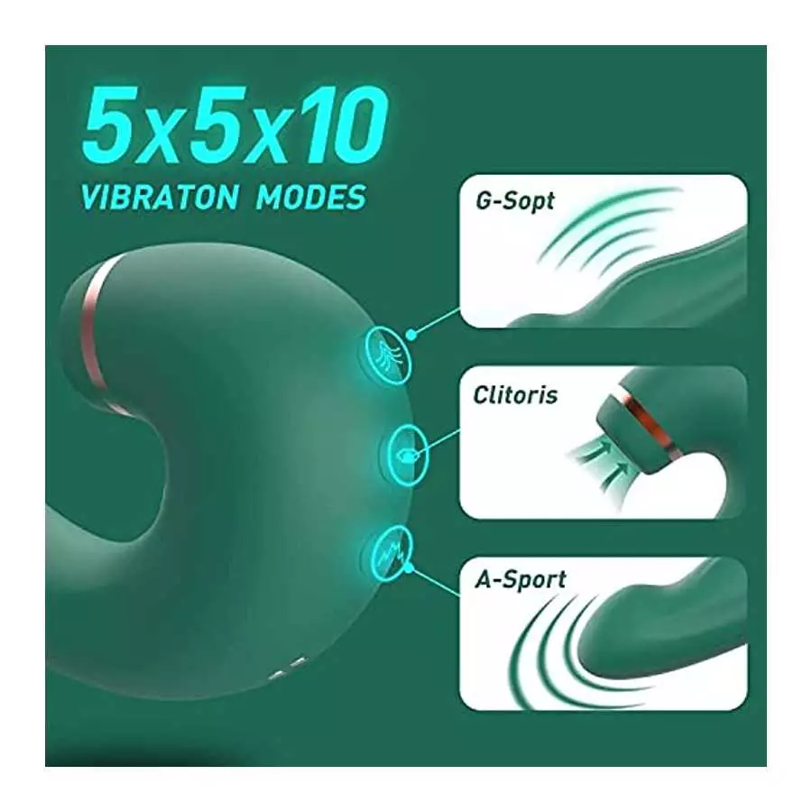 3 in 1 Vagina Clitoris Sucking Vibrator Female Masturbation Clitoral Excitement Orgasm Sex Toys for Women 10 Speeds Strong G Spo
