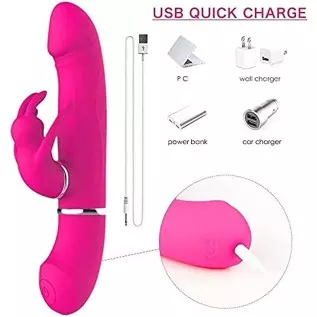 G Spot Clitoral Vibrator for Clit and Vagina Stimulation, Rechargeable Dildo Vibrator with Powerful Vibrations, Perfect Female S