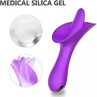 Ladies Rose Toy Vibrator, G Spot Rose Vibrator, Female Clitoris Tongue Lick Vibrator, with 10 Vibration Modes, Rechargeable Tong Ladies Rose Toy Vibrator, G Spot Rose Vibrator, Female Clitoris Tongue Lick Vibrator, with 10 Vibration Modes, Rechargeable Tong