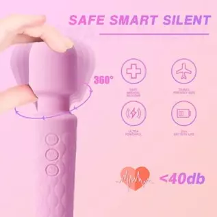 Rechargeable Personal Wand Massager - Quiet & Waterproof - 20 Patterns & 8 Speeds - Travel Bag Included - Men & Women - Perfect Rechargeable Personal Wand Massager - Quiet & Waterproof - 20 Patterns & 8 Speeds - Travel Bag Included - Men & Women - Perfect