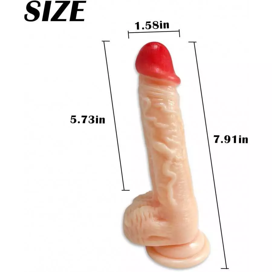 7.28 in Realistic Dildos for Women Electric Vibrator Suction Cup Dildo for Men Healthy Soft Material Sex Dildo Silicone Penis fo