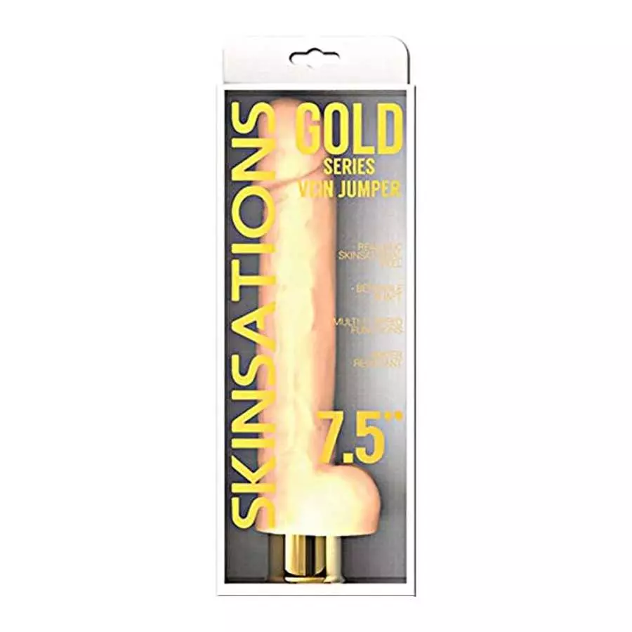 Hott Products Unlimited 62498: Skinsations Gold Jumper 7.5In Vibe Dildo