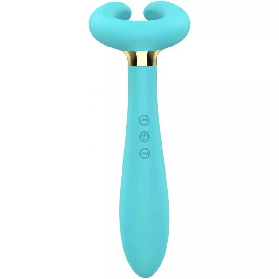 Clitoral Couple's Vibrator 3 Motors Dildo Multi-Vibrator Partner’s Sex Toy Penis Massager Sex Thing for Women and Man (Blue) Clitoral Couple's Vibrator 3 Motors Dildo Multi-Vibrator Partner’s Sex Toy Penis Massager Sex Thing for Women and Man (Blue)