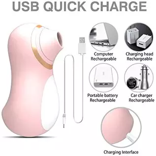 Thrusting Vibrator Stimulator for Women Silent Toy Rose Cordless Sucking Soft Sucker Dual Motor Penguin Tongue Waterproof Pleasu Thrusting Vibrator Stimulator for Women Silent Toy Rose Cordless Sucking Soft Sucker Dual Motor Penguin Tongue Waterproof Pleasu