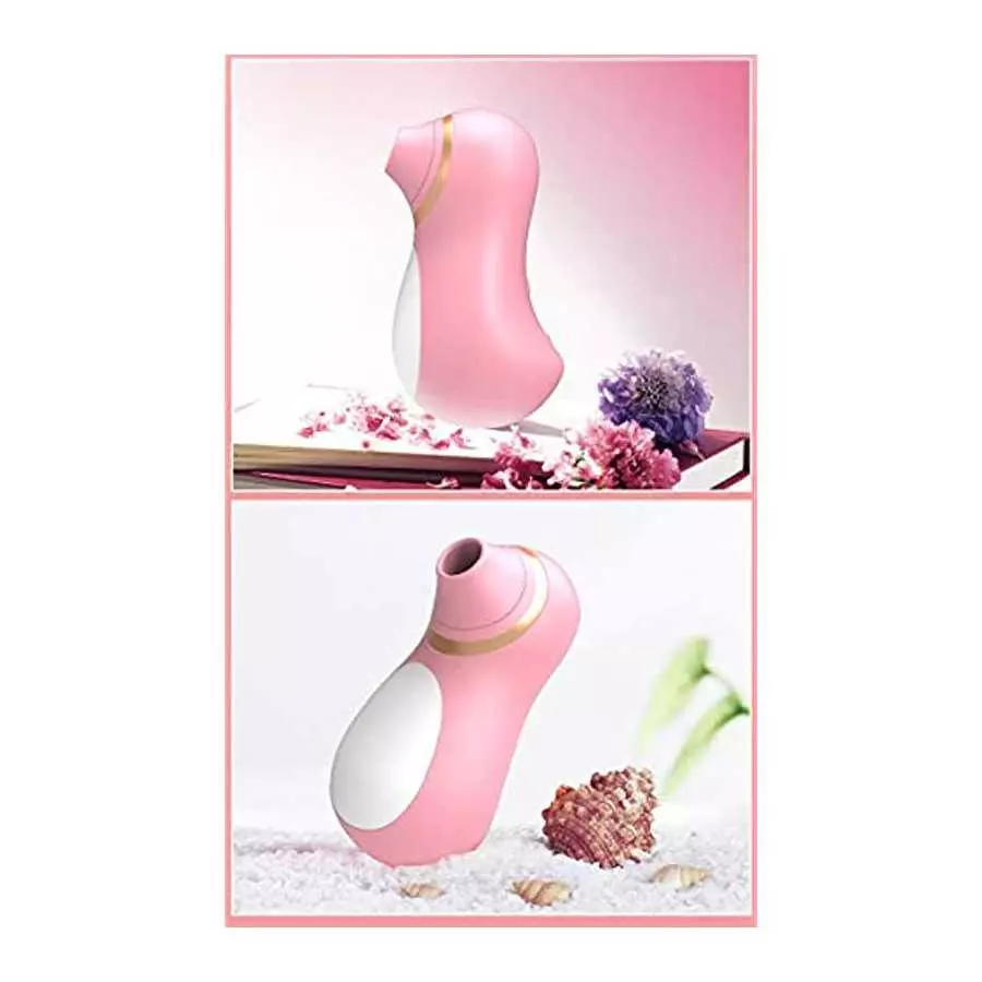 Thrusting Vibrator Stimulator for Women Silent Toy Rose Cordless Sucking Soft Sucker Dual Motor Penguin Tongue Waterproof Pleasu