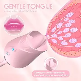Rose Sex Toy for Women - Woman Pleasure Tongue Licking Mini Clitoral Vibrator Stimulator with 10 Vibrating Pleasure for Clitoris Rose Sex Toy for Women - Woman Pleasure Tongue Licking Mini Clitoral Vibrator Stimulator with 10 Vibrating Pleasure for Clitoris