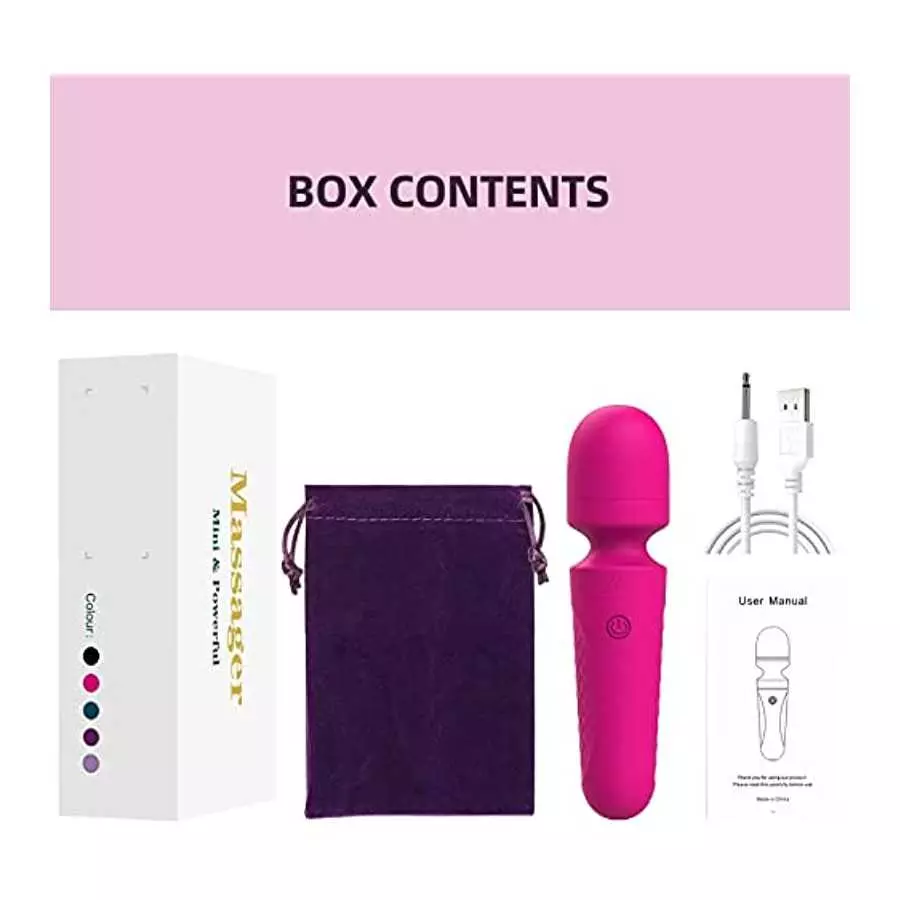 Vibrator Dildo for Female Vagina Stimulator, Rechargeable Mini Wand Massager - 10 Speeds, Sex Toy for Women Rose Toy