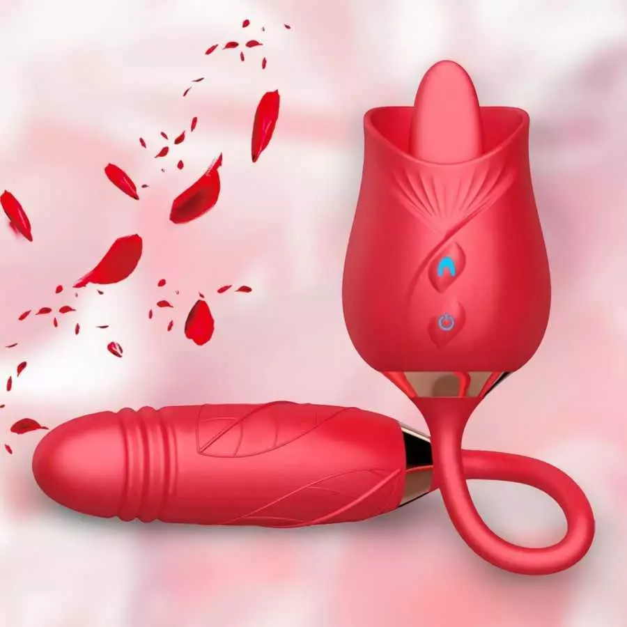 Rose Sex Stimulator for Women Rose Sex Toy for Women Clitoral Sucking and Licking Stimulator G-Spot Vibrator with 10 Modes Adult
