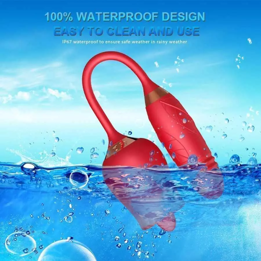 Rose Sex Stimulator for Women Rose Sex Toy for Women Clitoral Sucking and Licking Stimulator G-Spot Vibrator with 10 Modes Adult